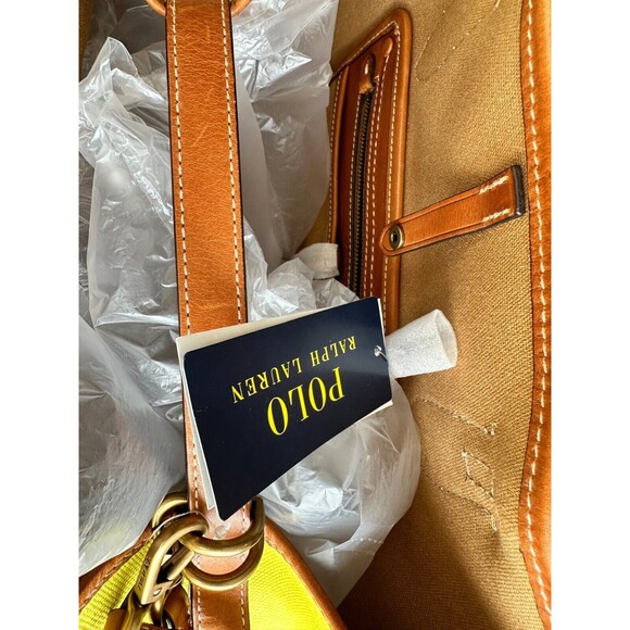 NWT $298 POLO RALPH LAUREN WOMEN'S BAG Canvas Bellport Medium Tote reversible ne - Picture 9 of 16